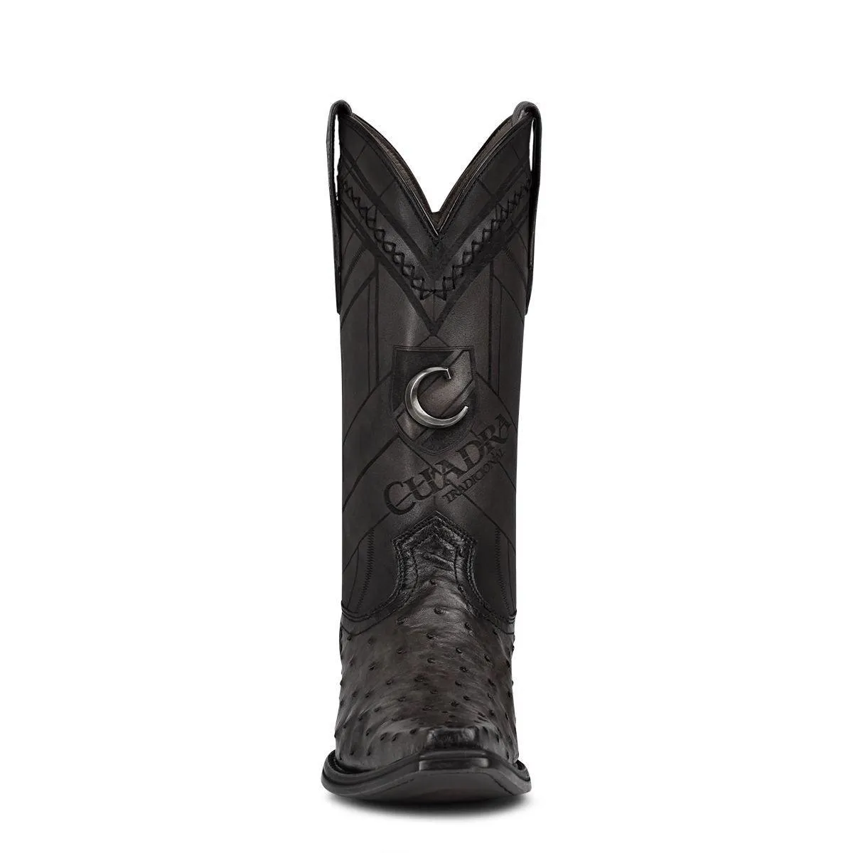 1B2FA1 - Cuadra grey dress cowboy ostrich leather boots for men