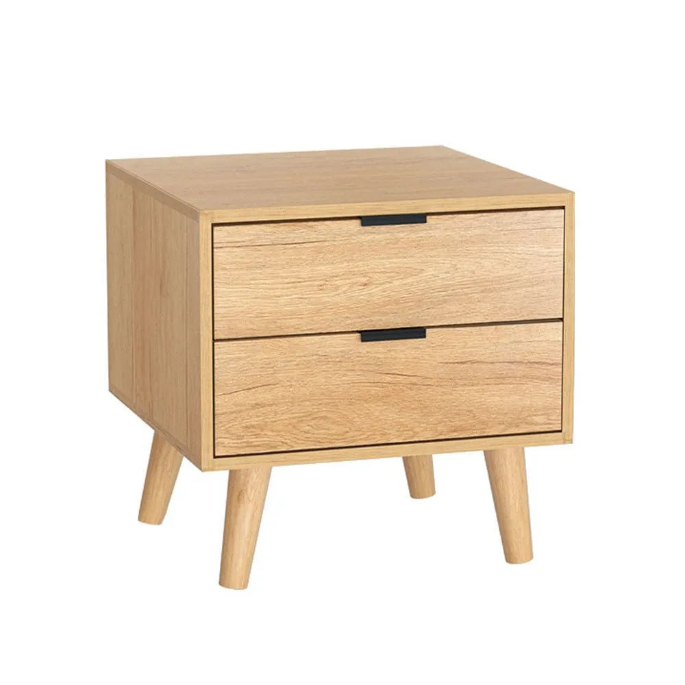 2 Drawer Bedside Table Pine