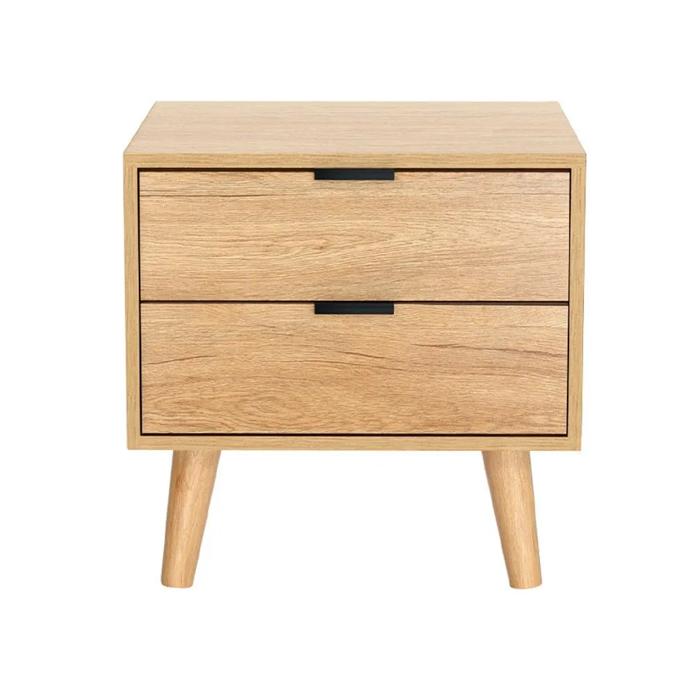 2 Drawer Bedside Table Pine