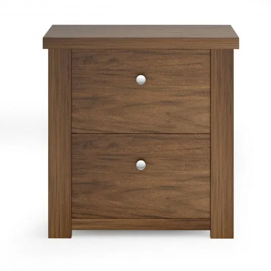 2- Tiers Bedside Sofa Table -Walnut