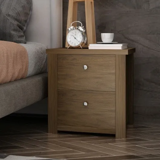 2- Tiers Bedside Sofa Table -Walnut