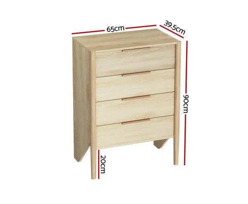 4 Chest of Drawers - INEZ Oak