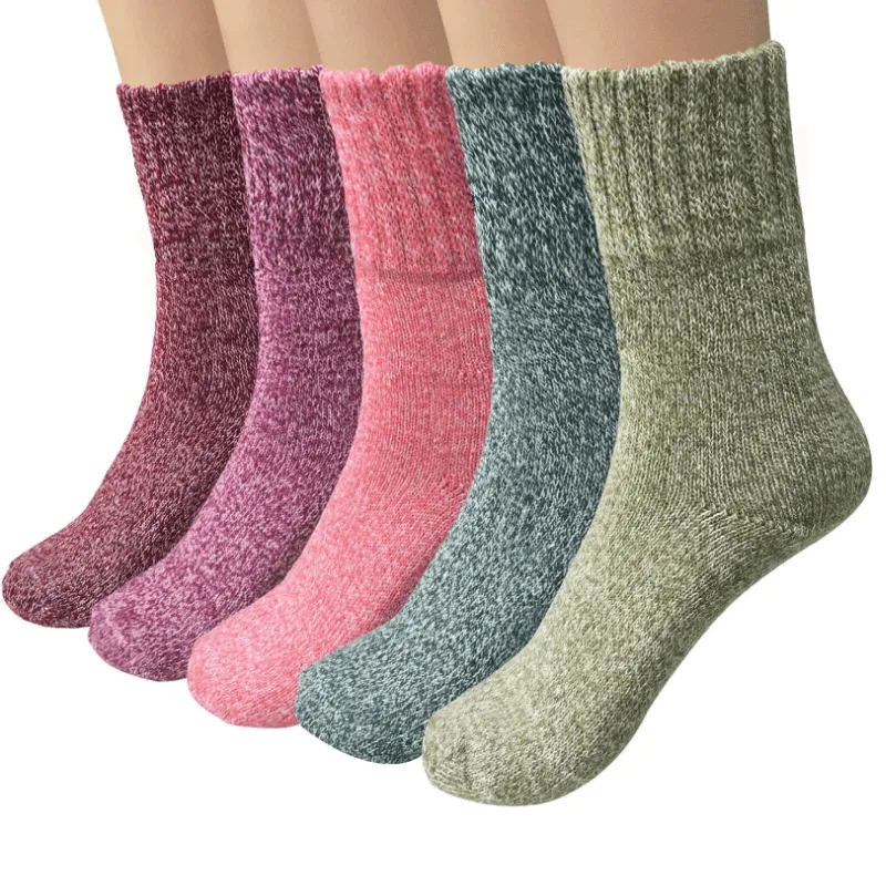 5 Pack Wool Blend Thermal Socks – Ultimate Warmth for Cold