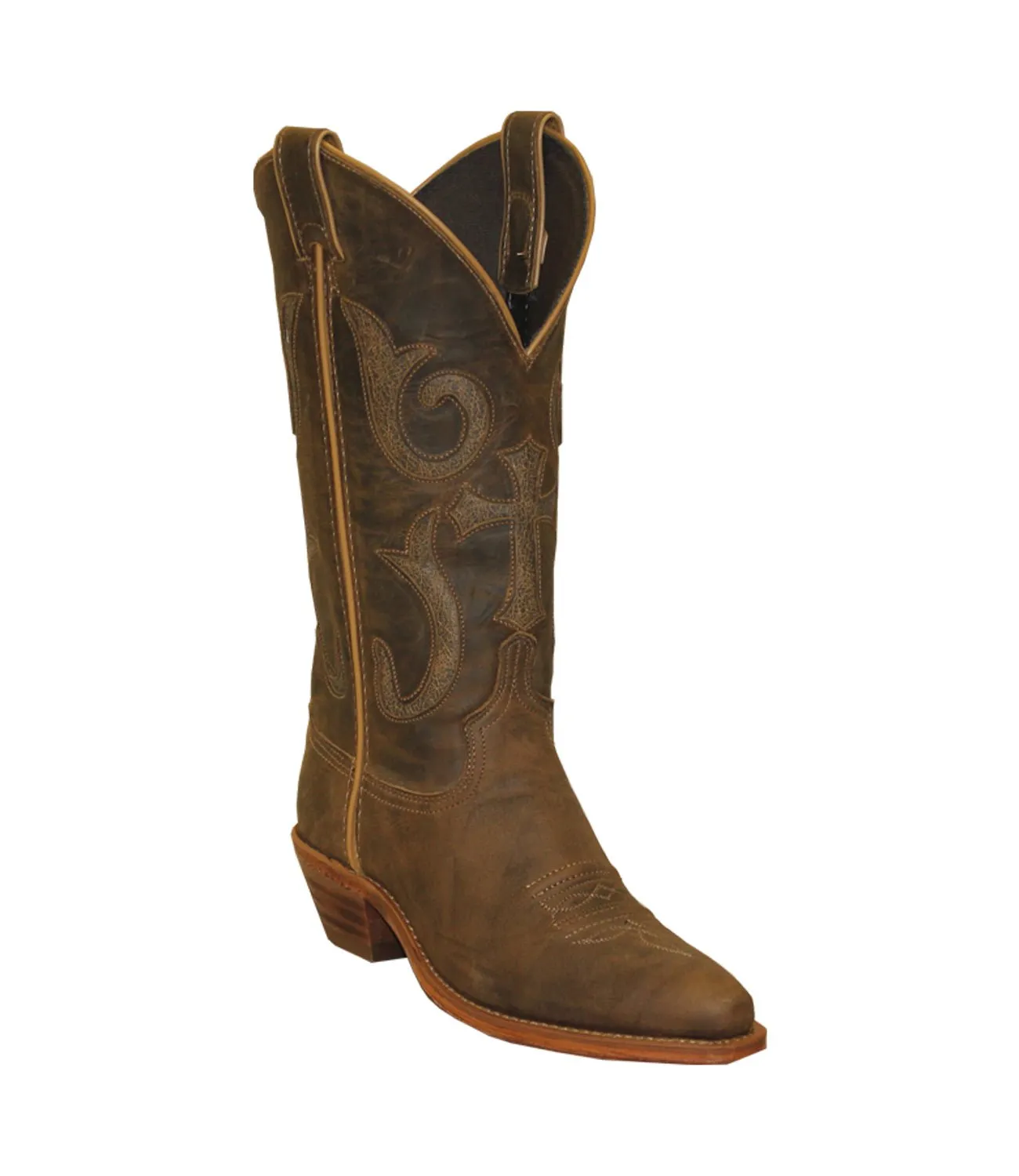 Abilene Boots Womens 12in Distressed Crunched Dakota Cowhide Cowboy Boots