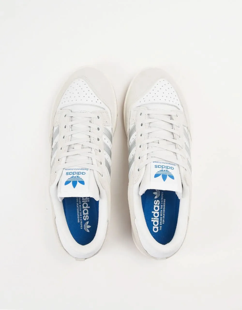 adidas Centennial 85 Low ADV Skate Shoes - Crystal White/Matte Silver/White