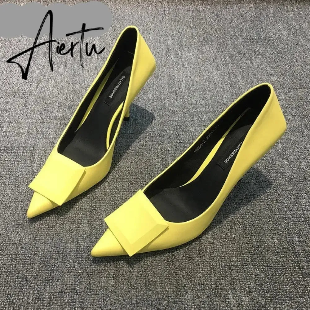 Aiertu Ankle Boots For Women Square Toe Fashion Shoes Warm Winter Short Boots Zipper Square Heels Comfortable Lady Shoes