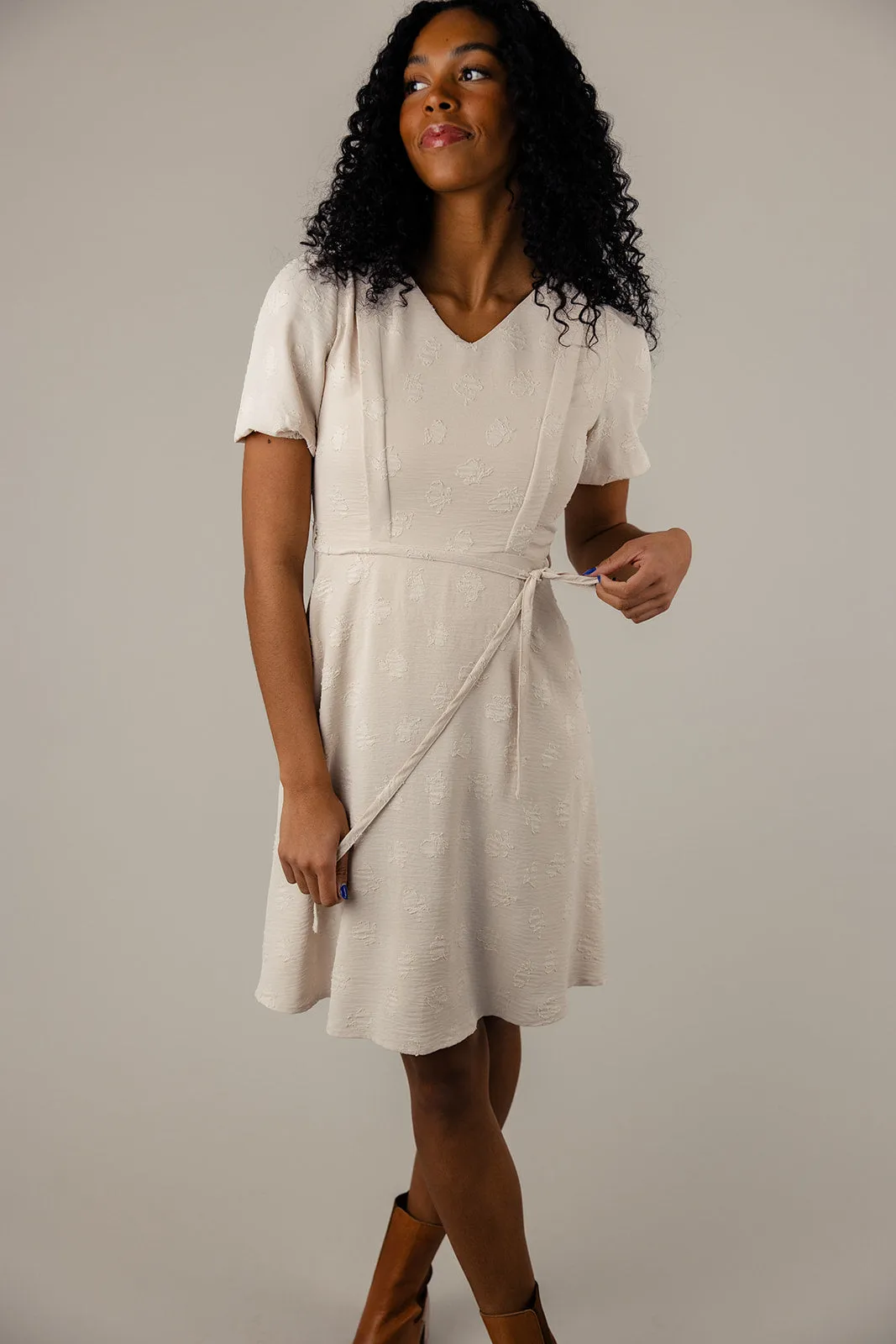 Alyssa Embossed MOM Dress