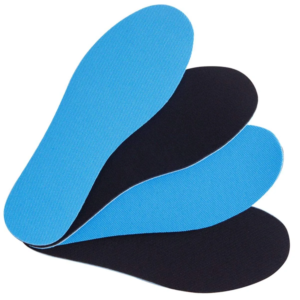 Amitataha 2 Pairs Breathable Insoles, Super-Soft, Sweat-Absorbent, Double-Colored and Double-Layered Shoe Inserts of Foam That Fit in Any Shoes (Blue/Black, 12.5-14.5 Women/9.5-13.5 Men) Blue/Black