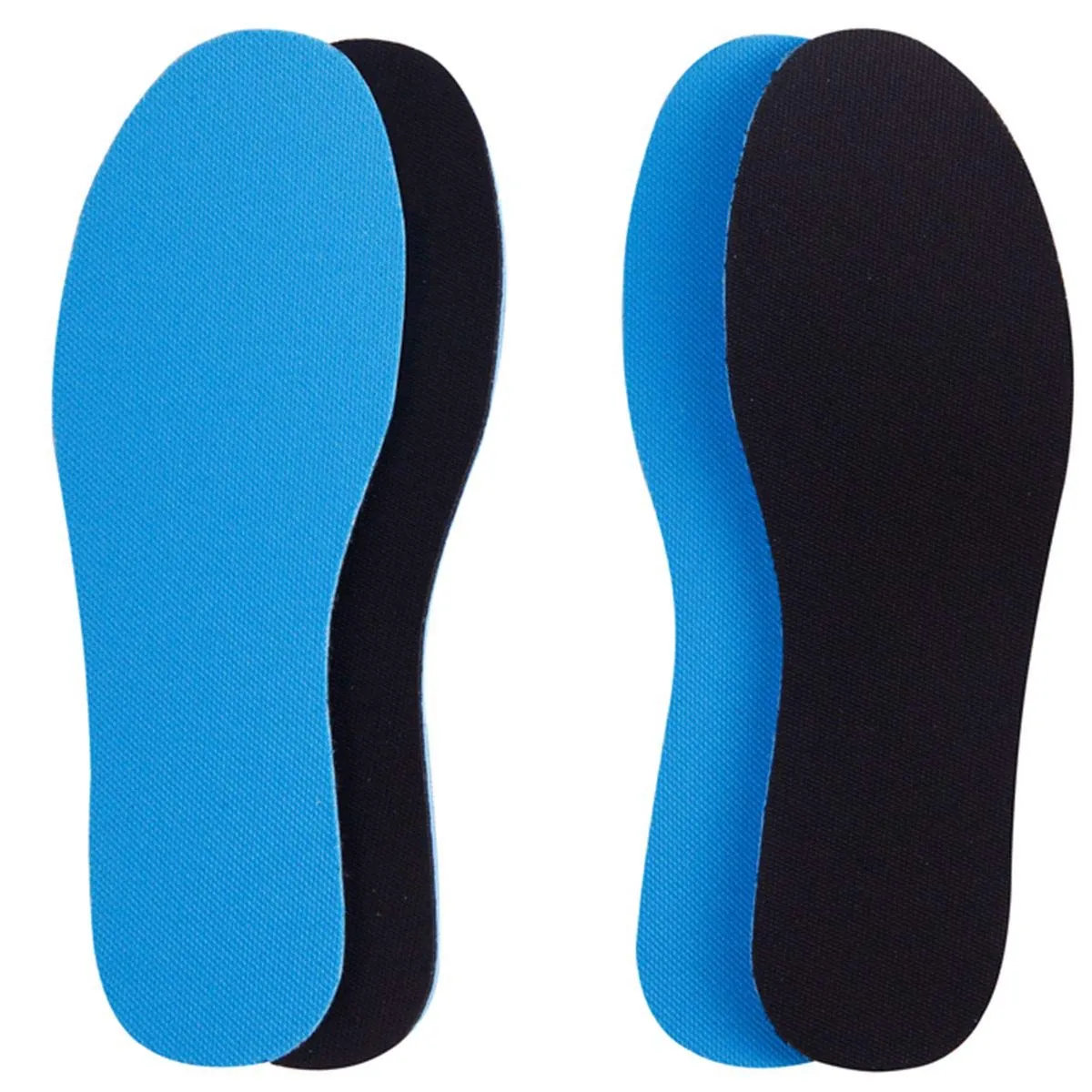 Amitataha 2 Pairs Breathable Insoles, Super-Soft, Sweat-Absorbent, Double-Colored and Double-Layered Shoe Inserts of Foam That Fit in Any Shoes (Blue/Black, 12.5-14.5 Women/9.5-13.5 Men) Blue/Black