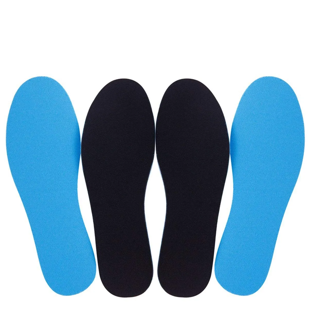 Amitataha 2 Pairs Breathable Insoles, Super-Soft, Sweat-Absorbent, Double-Colored and Double-Layered Shoe Inserts of Foam That Fit in Any Shoes (Blue/Black, 12.5-14.5 Women/9.5-13.5 Men) Blue/Black