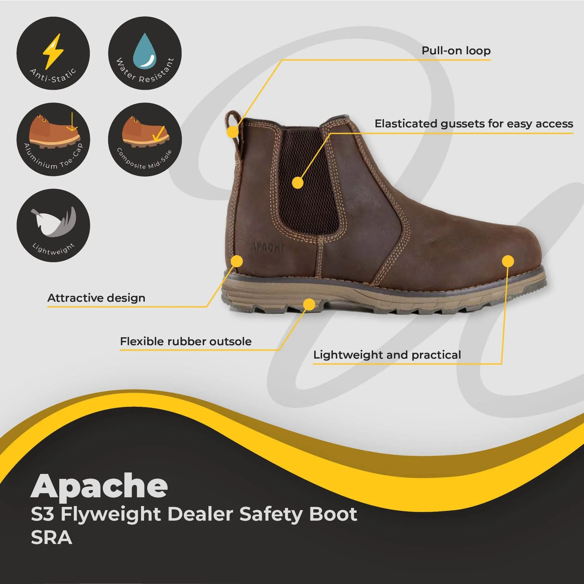 Apache Flyweight Dealer Safety Boot S3 SRA