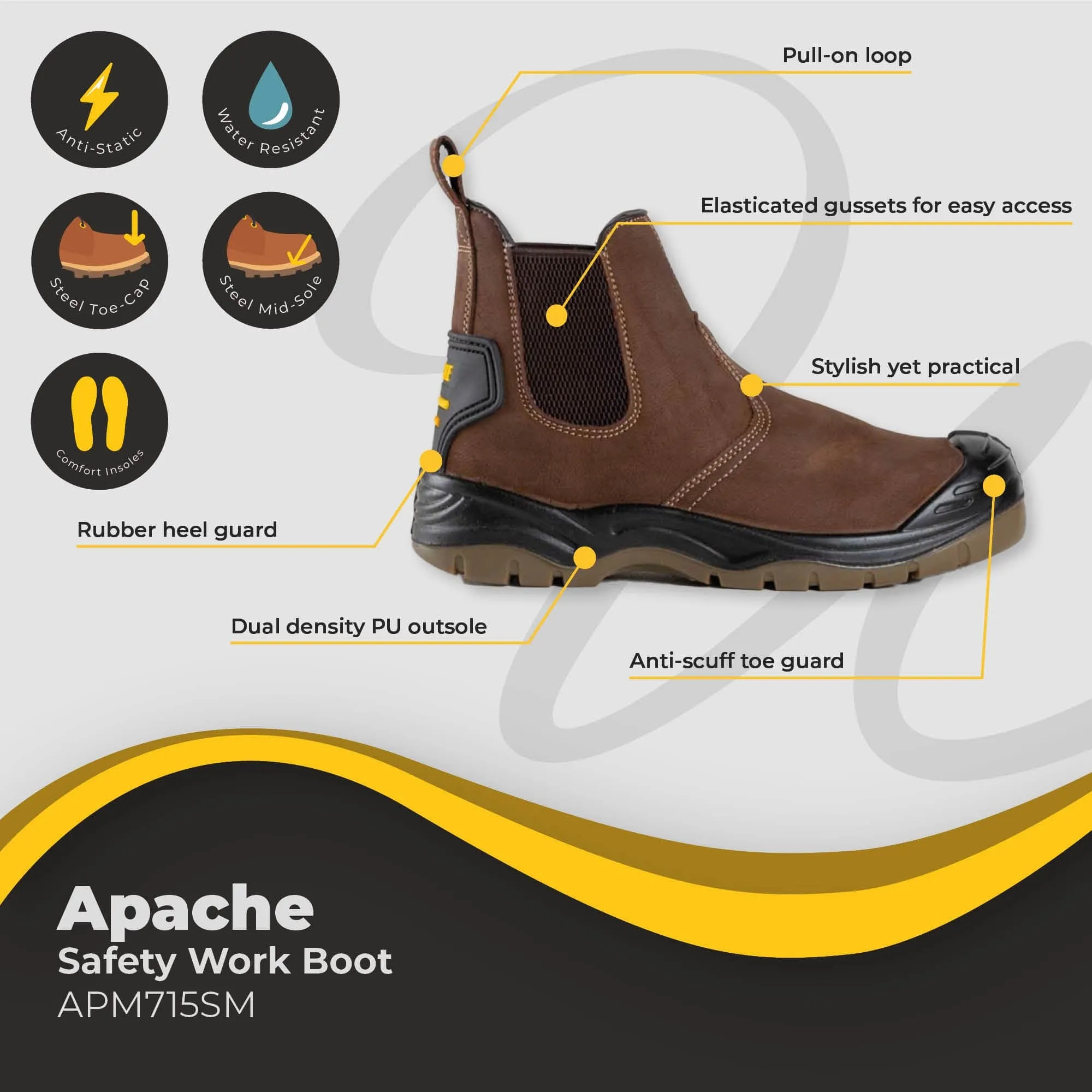 Apache Safety Work Boot AP715SM