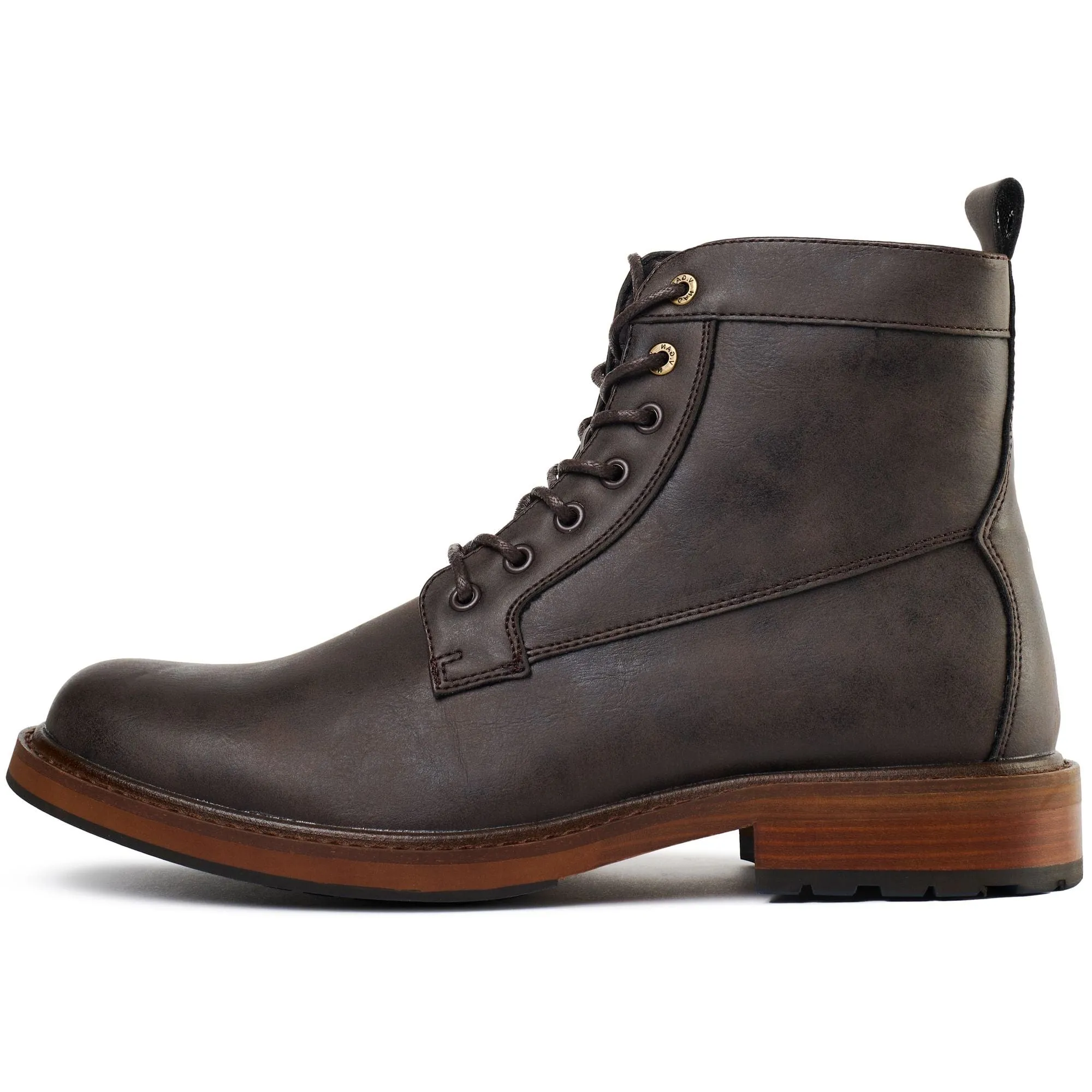 Arame Men's Vegan Leather Ankle Boots | Brown