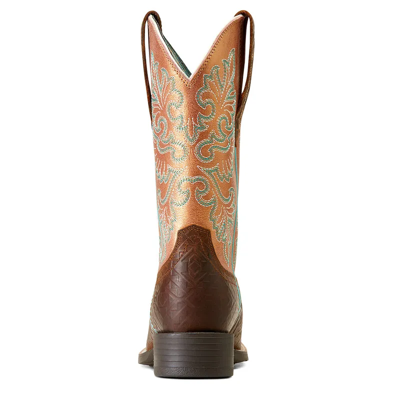 'Ariat' Women's 11" Women's Round Up Western Square Toe - Toasted Blanket / Copper Glow