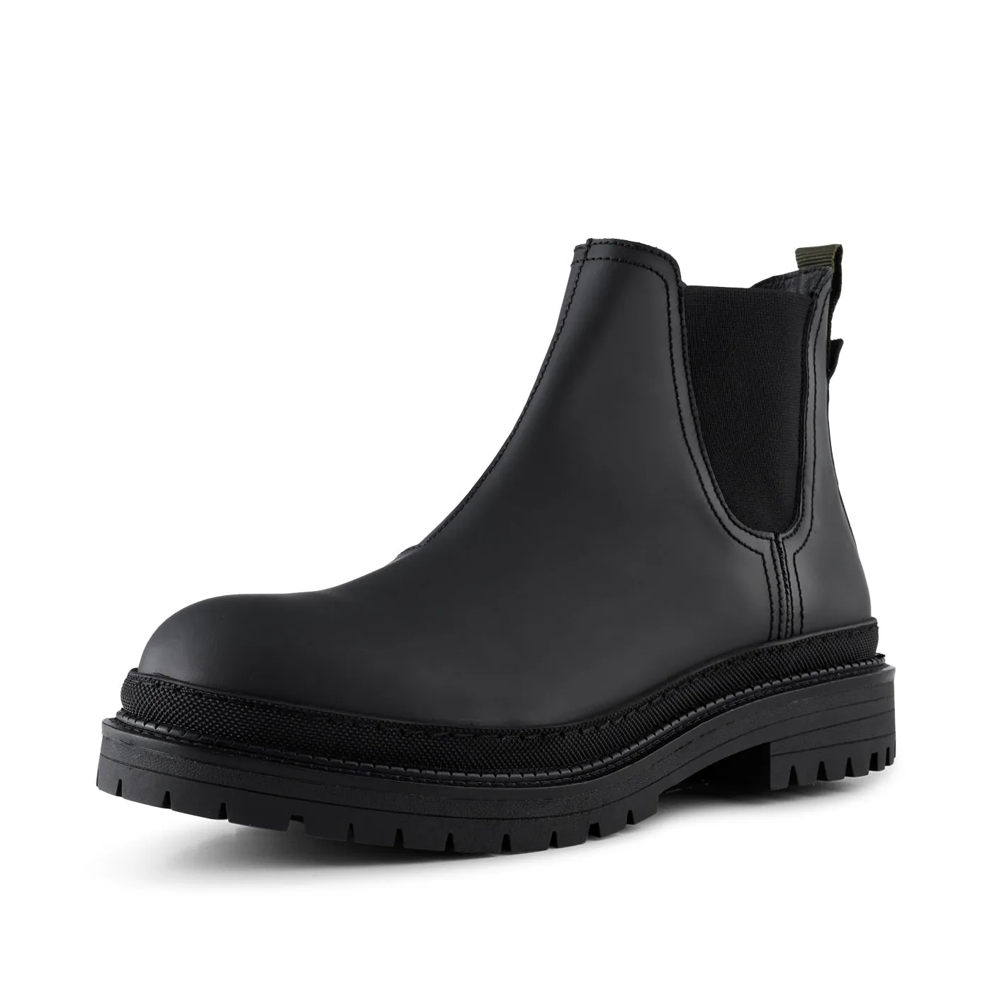 Arvid chelsea boot leather - BLACK