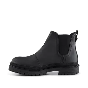 Arvid chelsea boot leather - BLACK