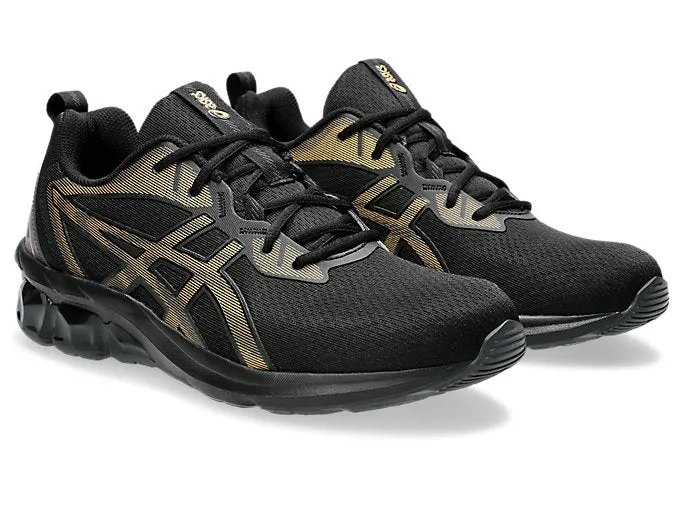 ASICS MEN'S GEL QUANTUM 90 IV BLACK/PURE GOLD RUNNING SHOES