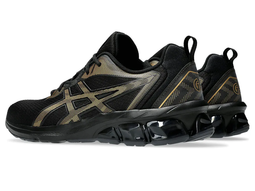 ASICS MEN'S GEL QUANTUM 90 IV BLACK/PURE GOLD RUNNING SHOES