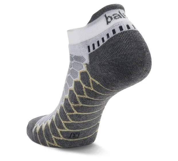 Balega Silver No-Show Tab Sock - White/Grey