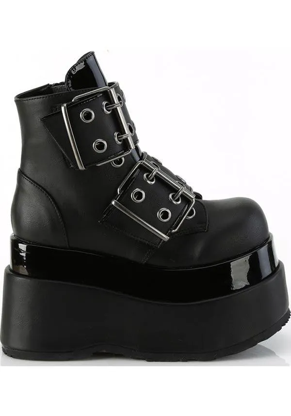 BEAR-104 [Black Vegan Leather] | PLATFORM BOOTS [PREORDER]