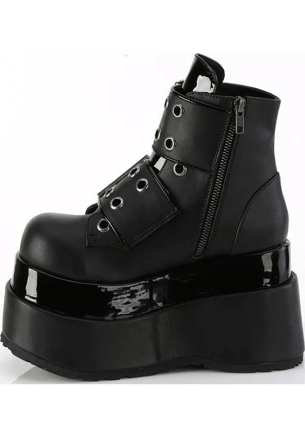 BEAR-104 [Black Vegan Leather] | PLATFORM BOOTS [PREORDER]