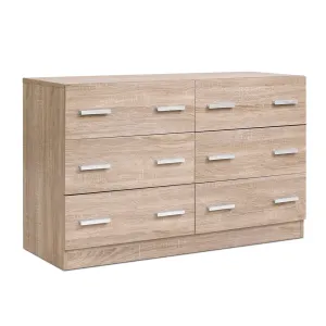 Bedroom Dresser Chest Of drawer 6 Drawers Lowboy Storage Furniture Cabinet Wood