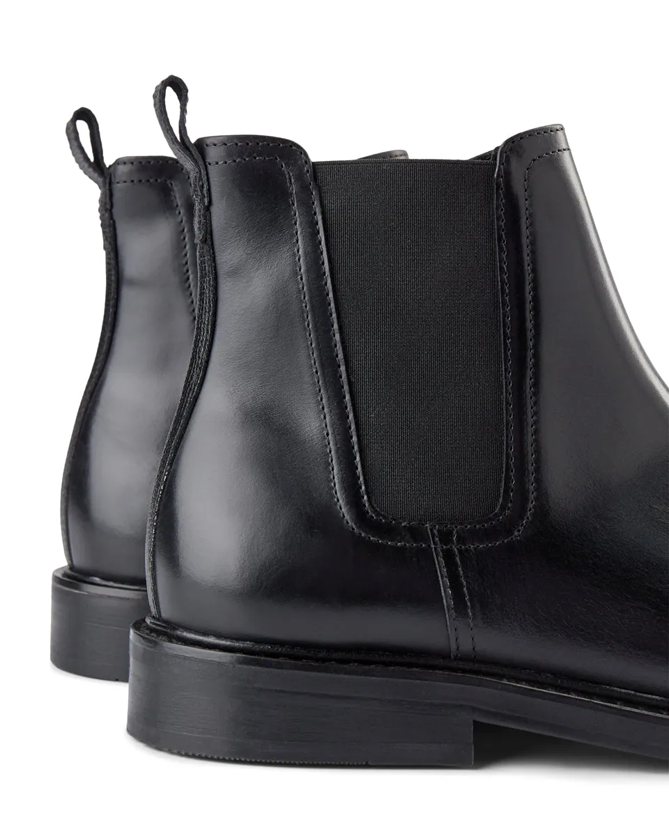 Beyer Leather Chelsea Boot - BLACK