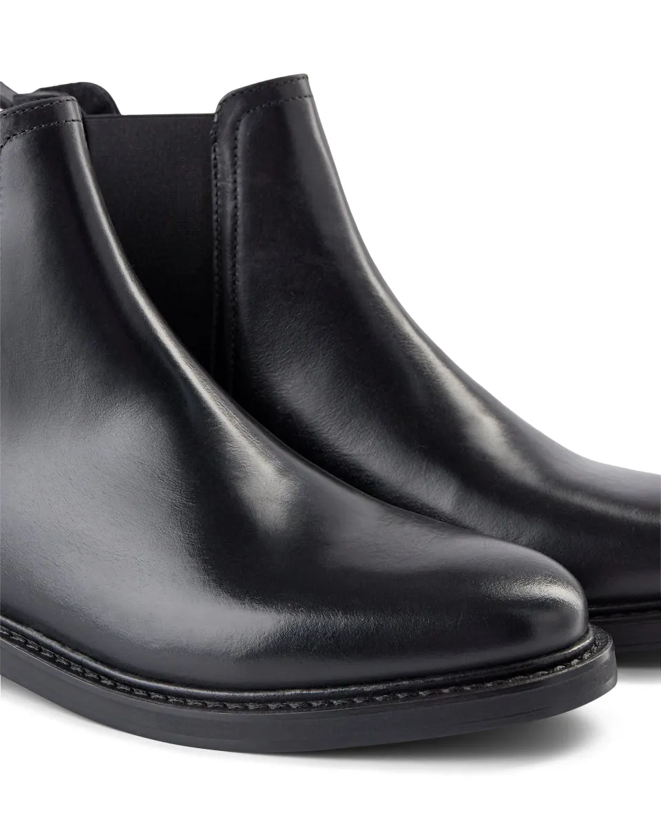 Beyer Leather Chelsea Boot - BLACK