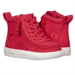 Billy Footwear (Toddlers) DR Fit - High Top DR Red Canvas Shoes