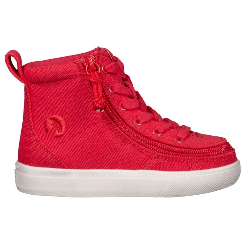 Billy Footwear (Toddlers) DR Fit - High Top DR Red Canvas Shoes