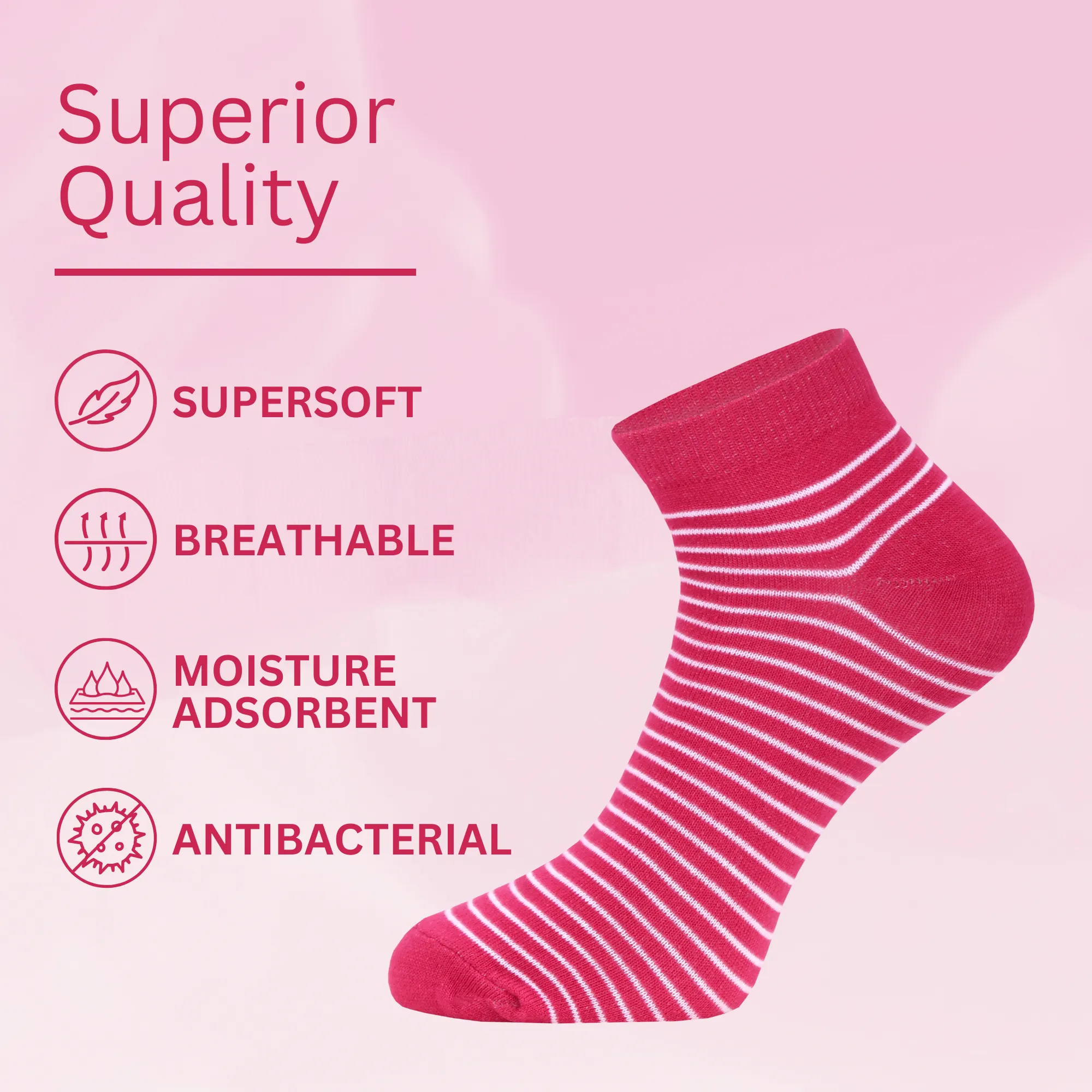 Bity Strips Socks for women – Pack of 6