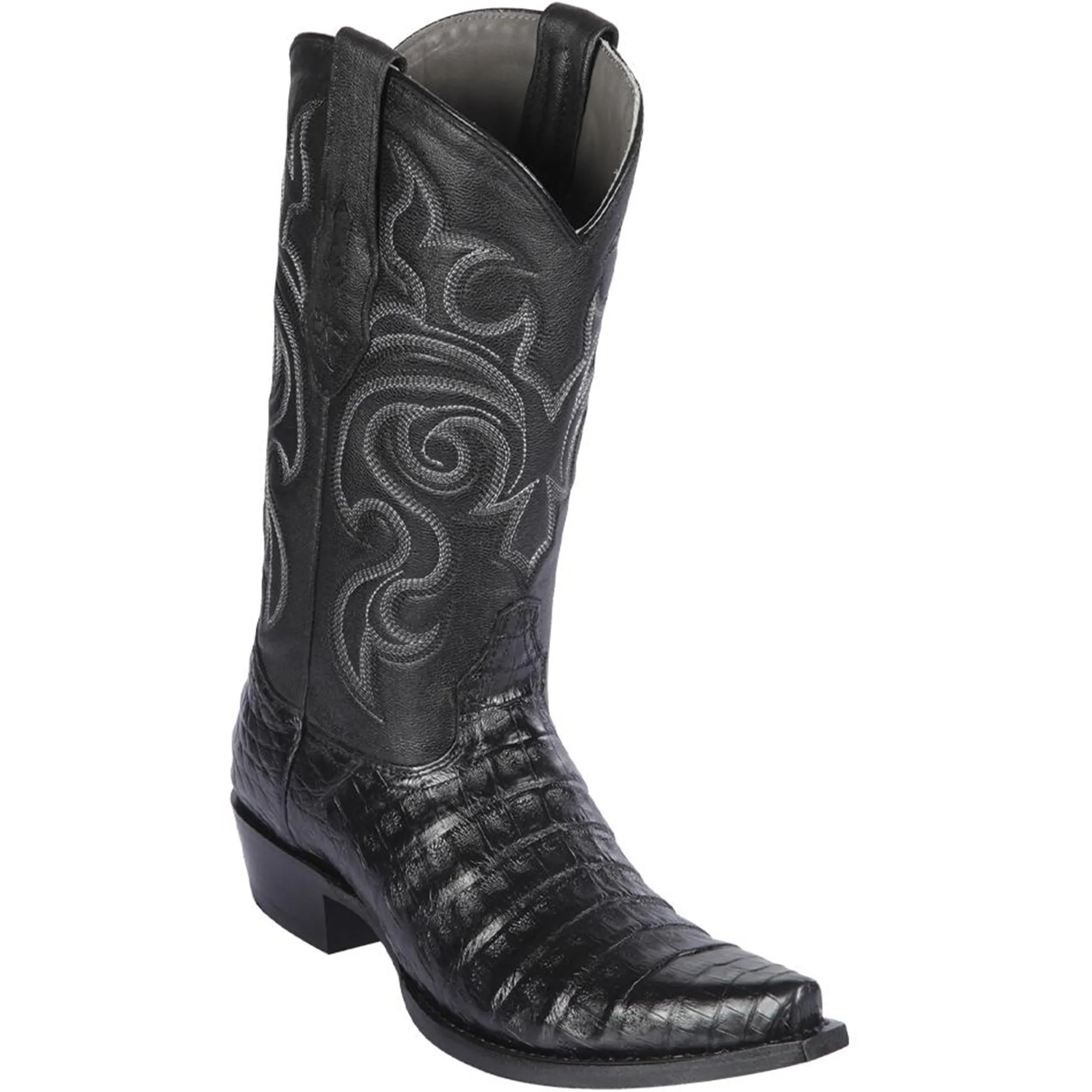 Black Caiman Cowboy Boots