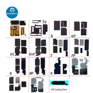 Black Motherboard Heat Sink Sticker For iPhone 6-14 Pro Max