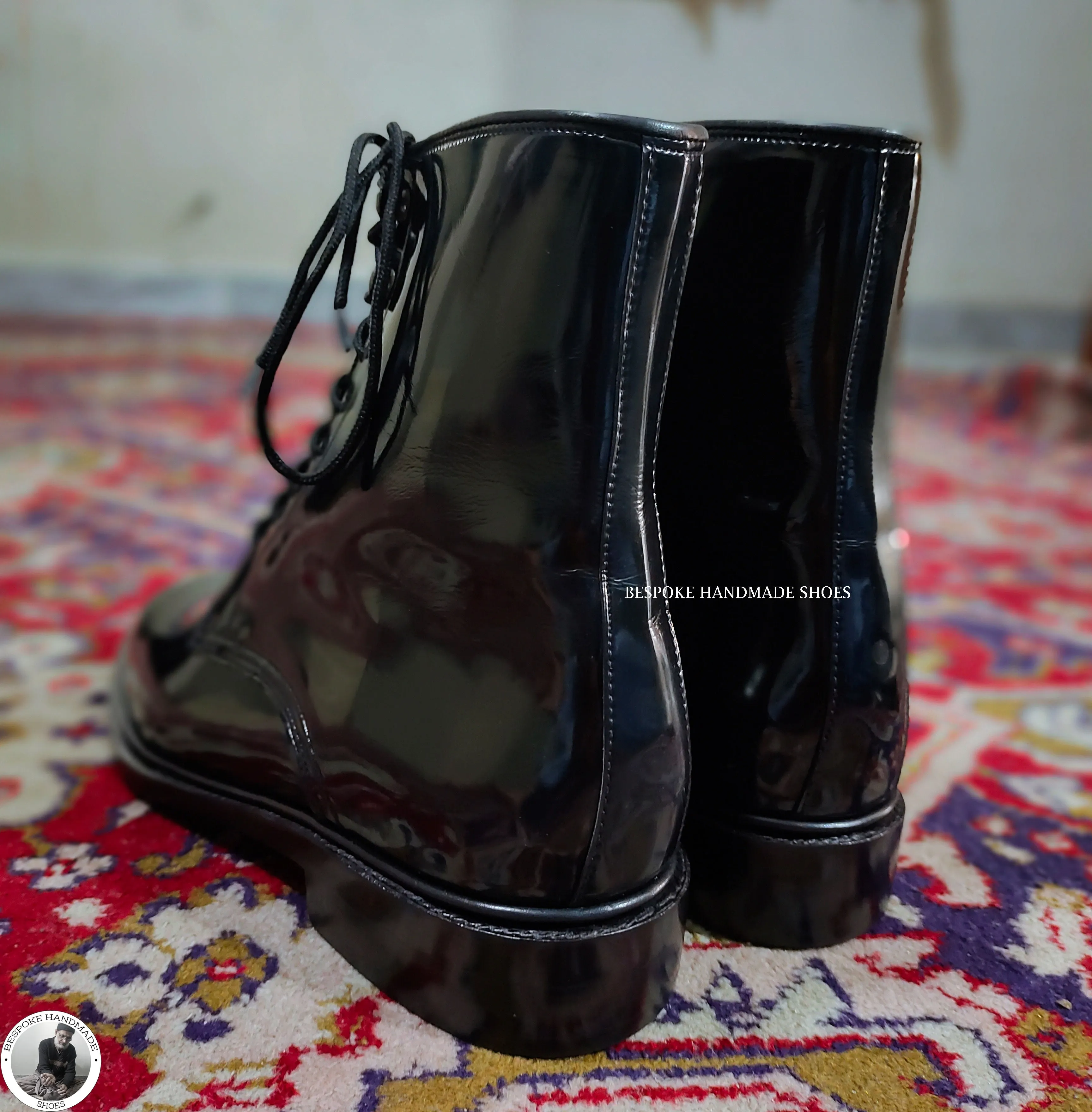 Black Patent Leather High Quality Boot