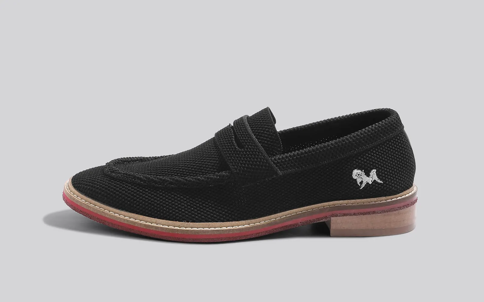 Block Heel Loafers : Black