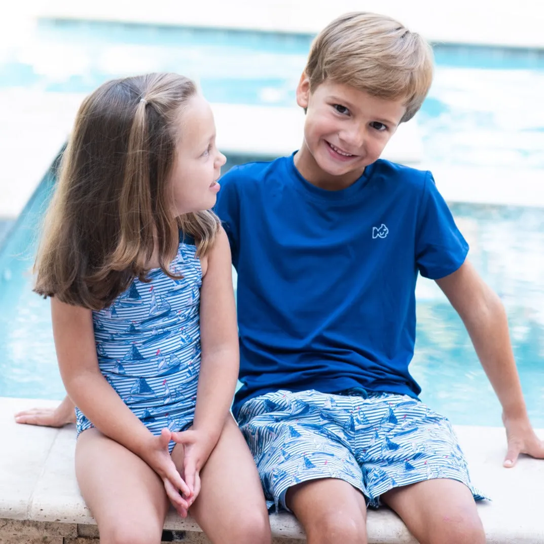 Boogie Board Swim Trunk | Sailboat Stripe