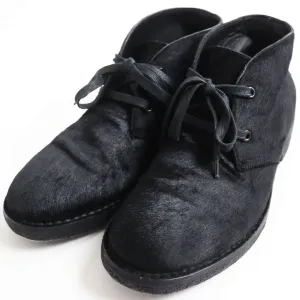 Bottega Veneta Pony Leather Chukka Boots Black