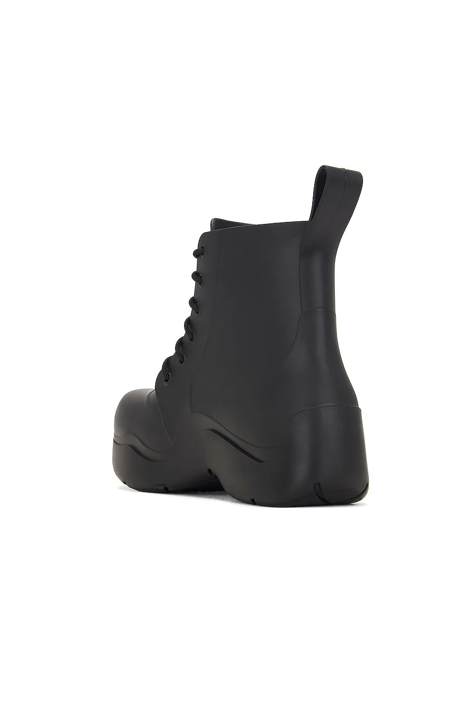 Bottega Veneta Puddle Lace-Up Ankle Boots, black