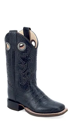 Boys Youth Black Square Toe  Boots by Old West