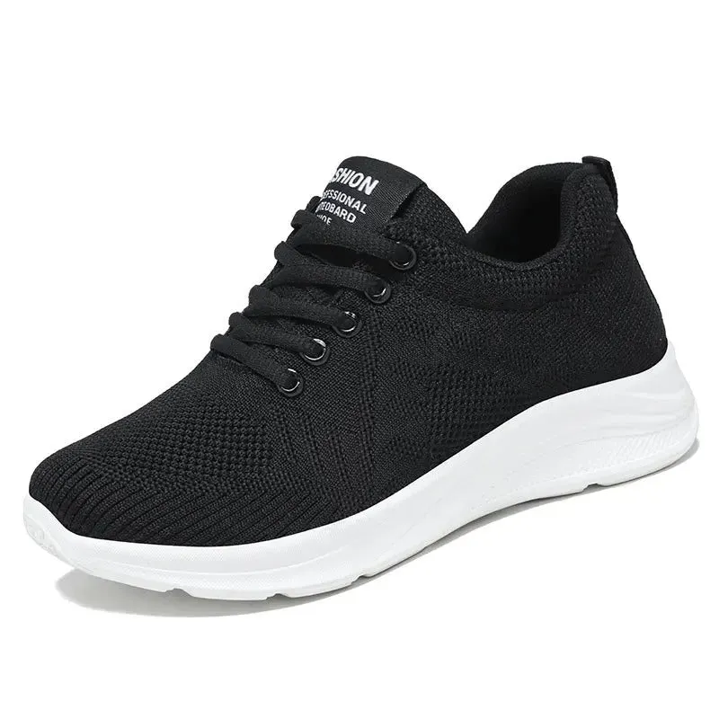 Breathable Lace-Up Sneakers for Women