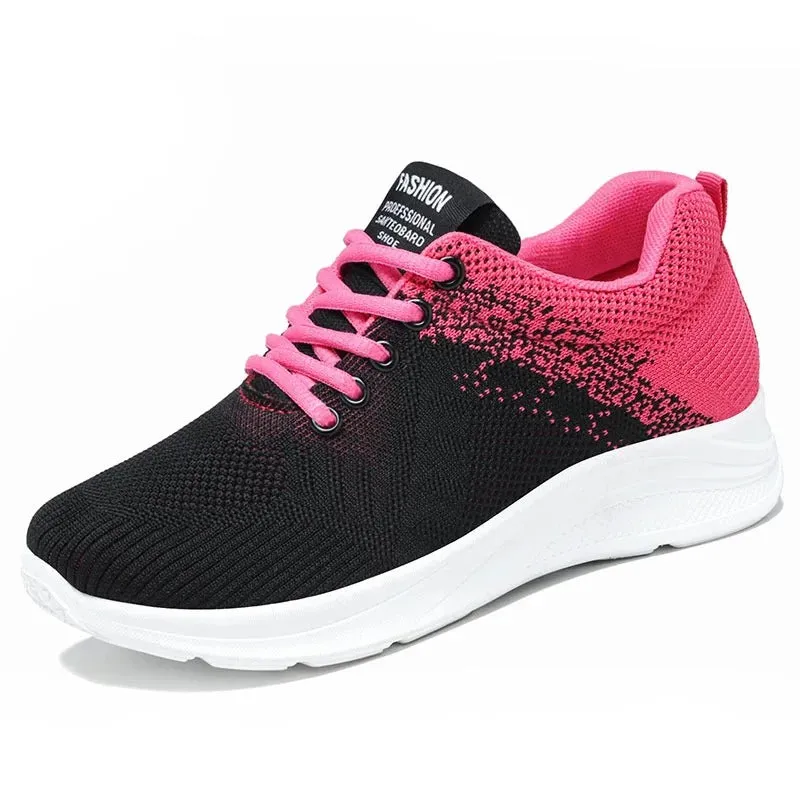 Breathable Lace-Up Sneakers for Women