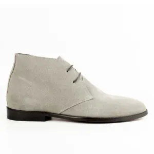 Breeze Silver Gray Men's Genuine Suede Leather Chukka Boots