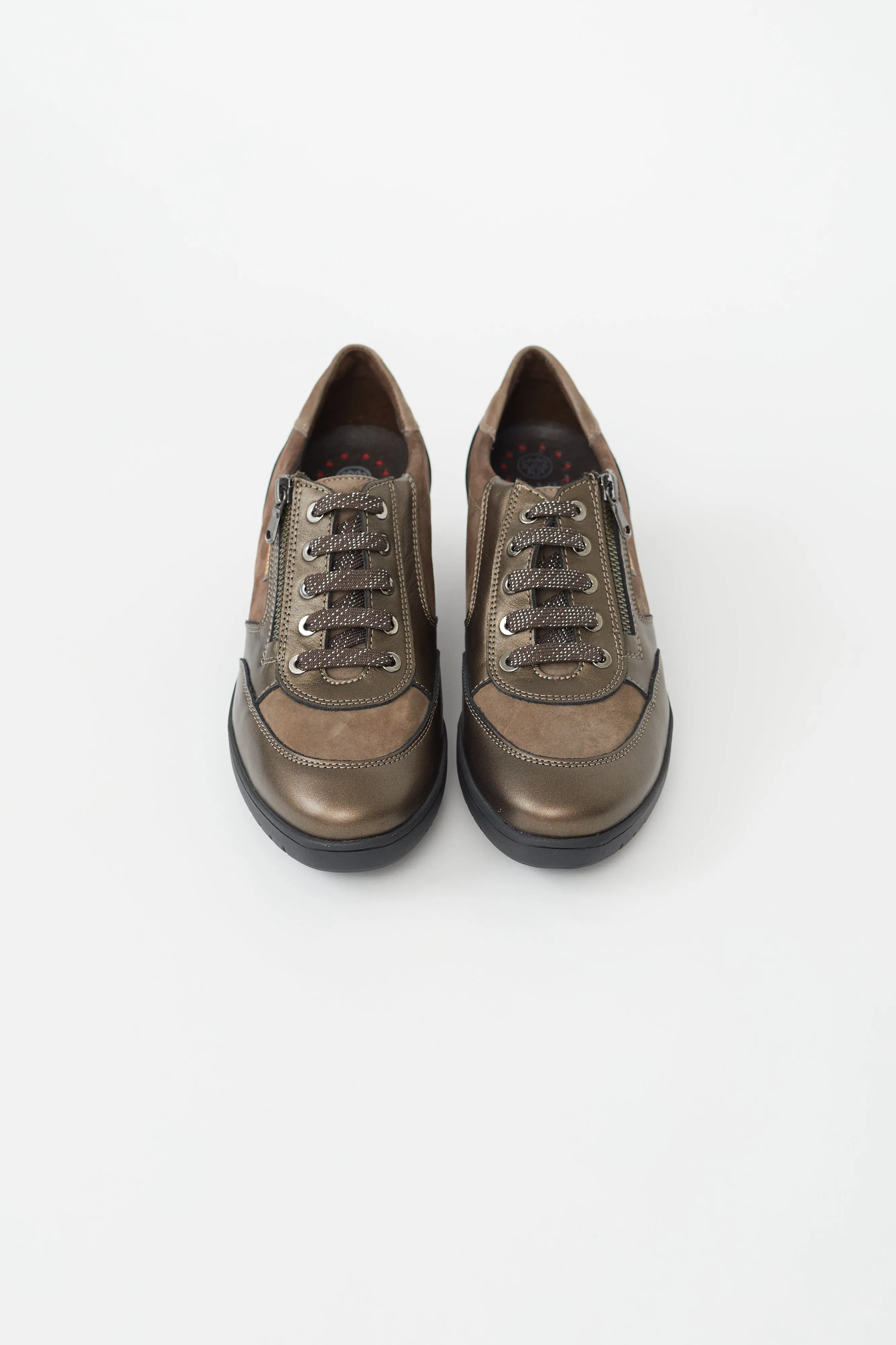 Bronze Leather Patrizia Wedge Sneaker