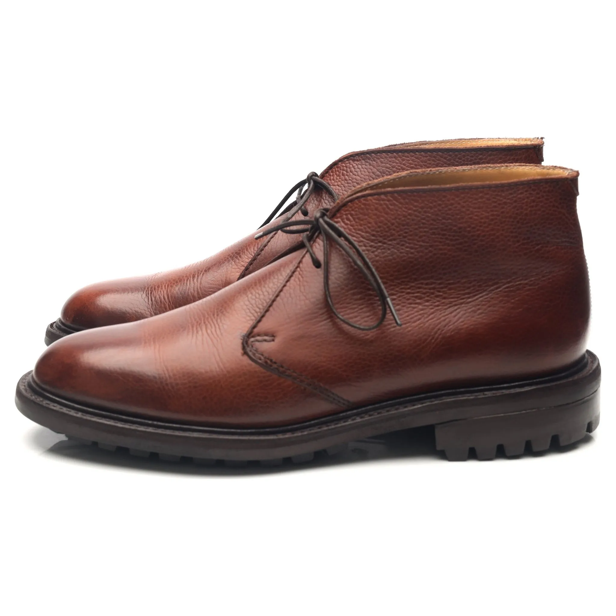 Brown Leather Chukka Boots UK 7.5 F