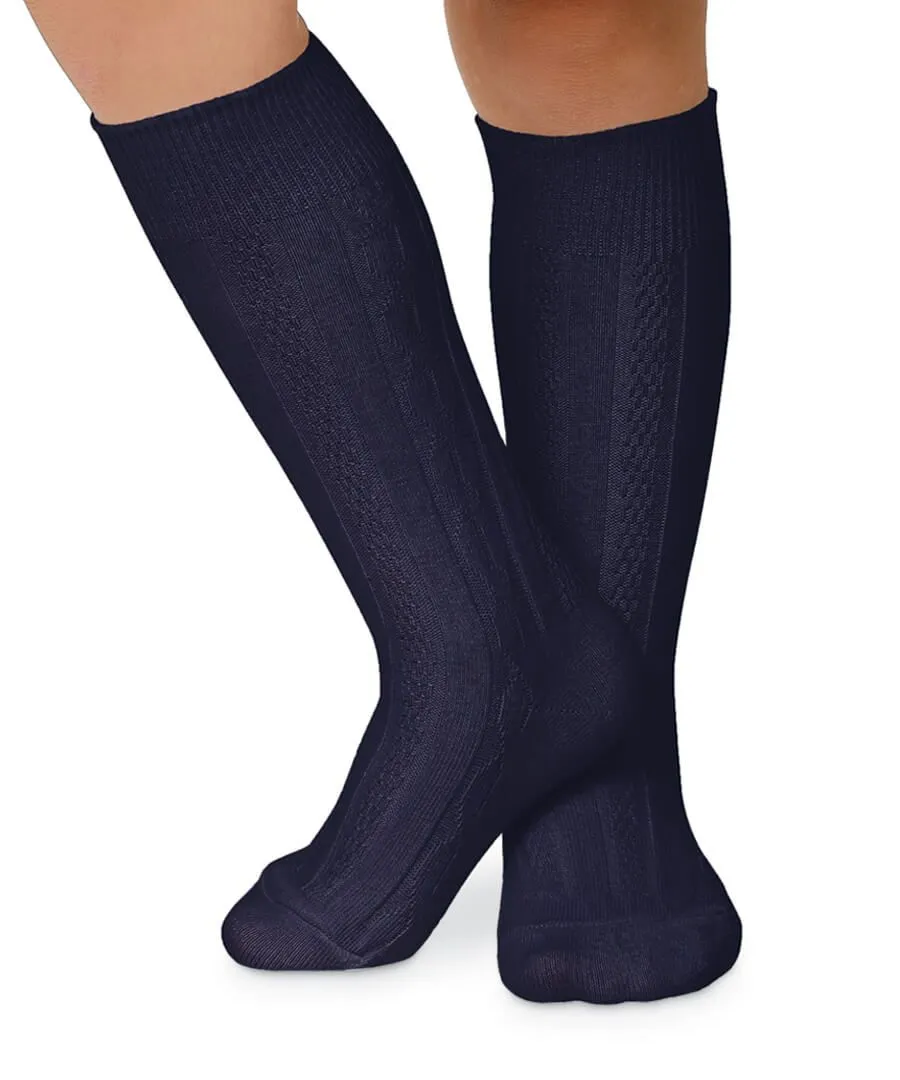 Cable Knee High Socks