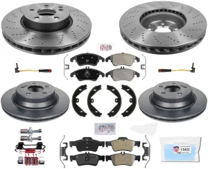 Carbon Brake Disc Rotors Pads for 10-16 Mercedes E350 4 Door without sport pack