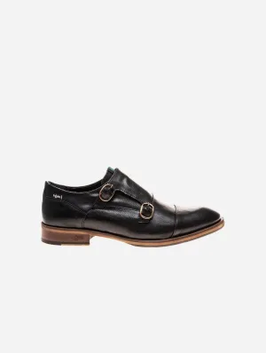 Chervil Men's Vegan Leather Monk Shoes | Black