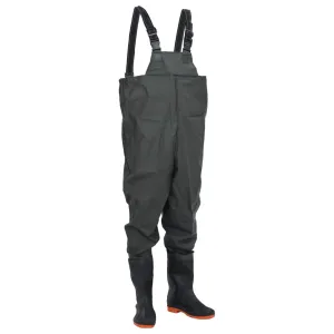 Chest Waders with Boots Dark Green Size 42