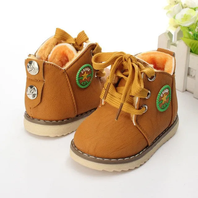 Children's 2016 autumn winter hot sale casual cotton boots classic shoes kid's keep warm snow boots for boys girls size21-30