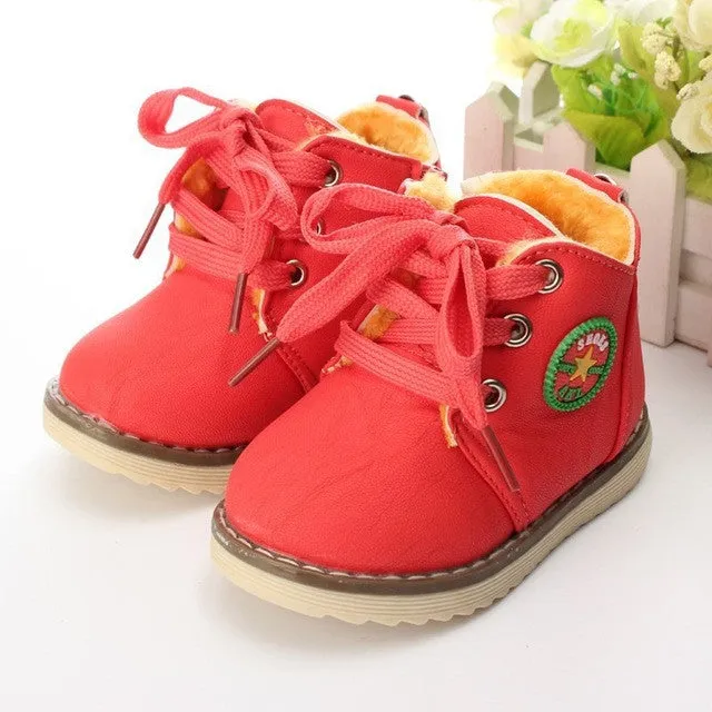 Children's 2016 autumn winter hot sale casual cotton boots classic shoes kid's keep warm snow boots for boys girls size21-30